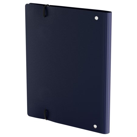 Тетрадь на кольцах 120л. A5 BG "Base" пластиковая обложка, синий, с резинкой RE-ТТ5к120_пл_63244
