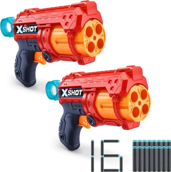 Игровой набор ZURU X-Shot EXCEL Фьюри ДУО (2 бластера, 3 мишени, 16 снарядов) IT-36329