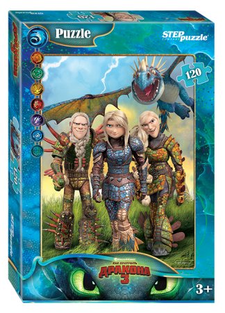 Пазл Step Puzzle 120 "Как приручить дракона - 3" STP-75159