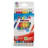 Карандаши двусторонние трехгранные Carioca "BiColor Triangular" 24 цв 12 шт заточенные 42991