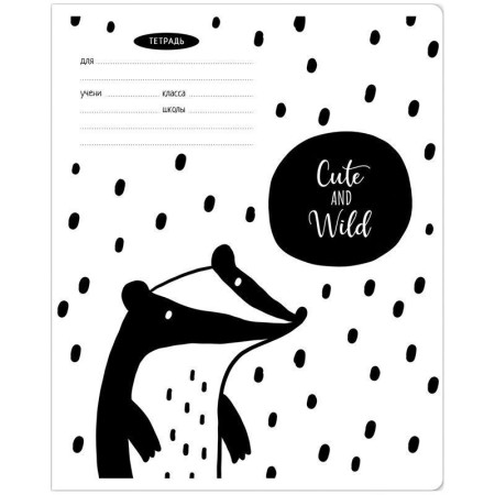 Тетрадь 18л. A5 клетка MESHU "Black&white" RE-MS_43310