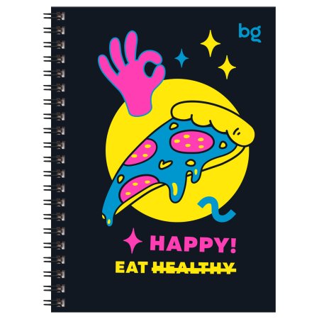 Записная книжка A6 80л. BG "Неоновый восторг" матовая ламинация, выб. лак, твердая обложка, на гребне RE-ЗКТ6гр80_лм_вл_12784