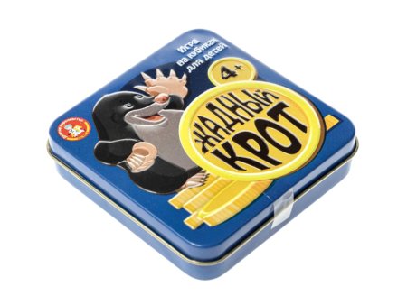 Настольная игра: Пластиковые кубики. Жадный крот (жестяная коробочка) MAG03562 Настольная игра: Пластиковые кубики. Жадный крот (жестяная коробочка) MAG03562