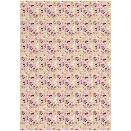 Упаковочная бумага крафт MESHU "Настоящая дружба" 1л. 70 x 100 см 70 г/м2 RE-MS_53446