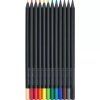 Карандаши цветные Faber-Castell "Black Edition" 12 цв трехгранные, черное дерево, заточенные, картон RE-116412 Карандаши цветные Faber-Castell "Black Edition" 12 цв трехгранные, черное дерево, заточенные, картон RE-116412