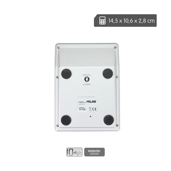 Калькулятор настольный MILAN Silver, 10-разрядный, синий ML-159906SL