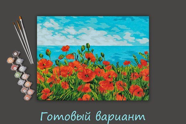 Набор для раскрашивания по номерам (цветной холст) ФРЕЯ 40 х 30 см "Поле маков" PNB/PMC-088