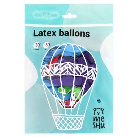 Воздушные шары MESHU 50 шт М12/30 см "Warm wishes" пастель, ассорти RE-MS_45241