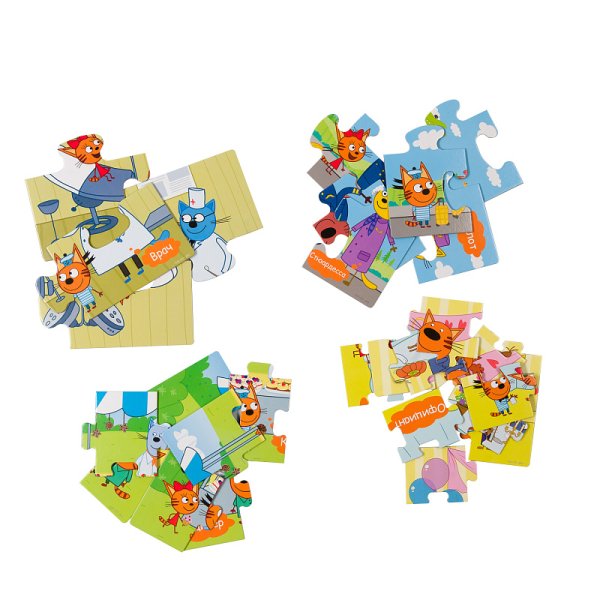 Напольный пазл Step Puzzle "Baby Step. Три кота" средний 30 деталей STP-70161