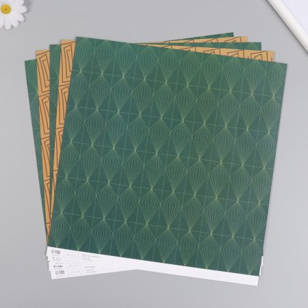 Бумага для скрапбукинга двусторонняя 5 л 30.5 x 32 см 180 г/м2 "Греция" SIM-7986340