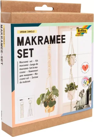 Набор для макраме FOLIA Makramee Set Urban Jungle - 2 подвеса для кашпо FL-23729