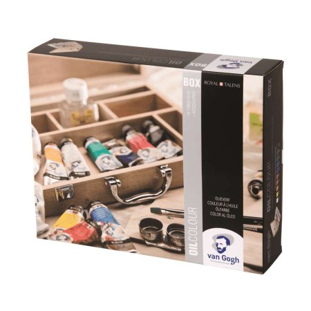Набор масляных красок VAN GOGH Базовый 10 цв x 40 мл + аксессуары в деревянном коробе RT02840510