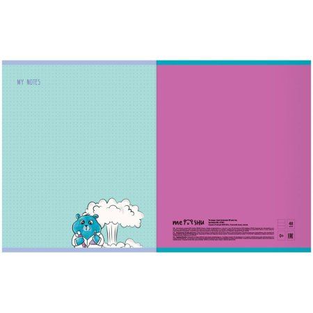 Тетрадь предметная 48л. MESHU "Ученый MISHKA" - Русский язык, матовая ламинация, выборочный УФ-лак, тиснение фольгой RE-MS_47951