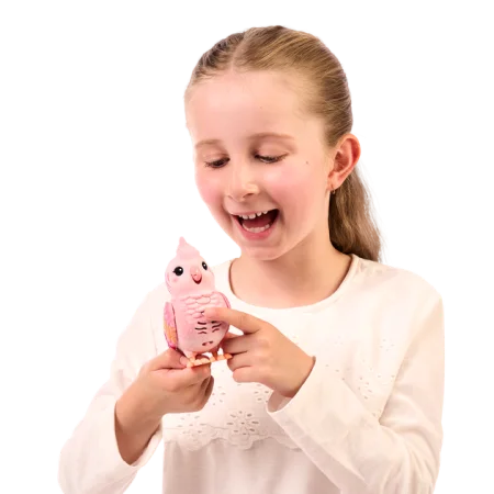 Игрушка интерактивная Moose "Попугайчик Корелла в клетке" розовый UT-26692