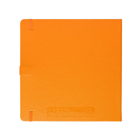 Блокнот для зарисовок SKETCHMARKER 140 г/м2 20 x 20 см 80 л, твердая обложка, Неоновый апельсин MP23148045SM