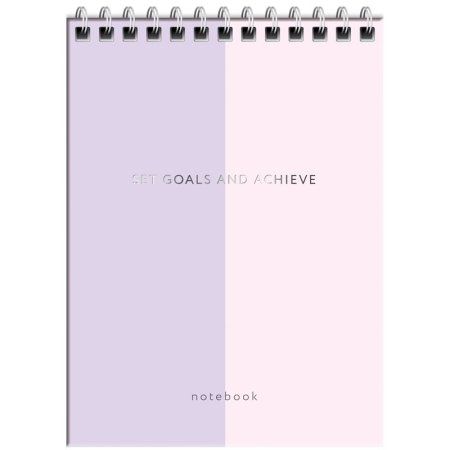 Блокнот А6 80л. ArtSpace "Моноколор. Double mono" на гребне, глянцевая ламинация, фольга, твердая обложка RE-Бт6к80гр_27947