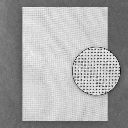 Канва для вышивания №14 100% хлопок 30 x 40 см белый SIM-7772613