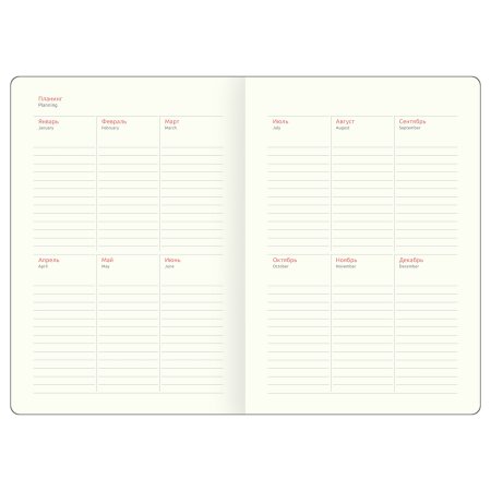 Ежедневник недатированный A5 136л. Greenwich Line "Fascia. Graphite" кожзам, твердый переплет, магнитная застежка, цветной срез RE-DuA5_19171