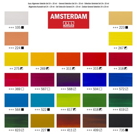 Набор акриловых красок AMSTERDAM Standart 24 цв x 20 мл MP17820424
