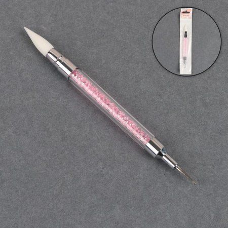 Дотс 2-х сторонний 14 см силикон/металл, розовый QF SIM-5156377 Дотс 2-х сторонний 14 см силикон/металл, розовый QF SIM-5156377