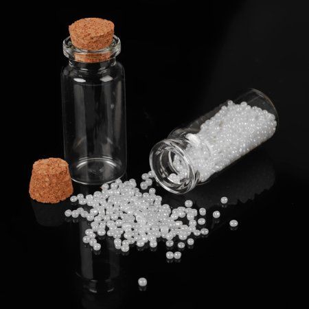 Баночки для хранения бисера d 2.2 x 5 см (в наборе 5 шт) стекло, пробка АУ SIM-7640931