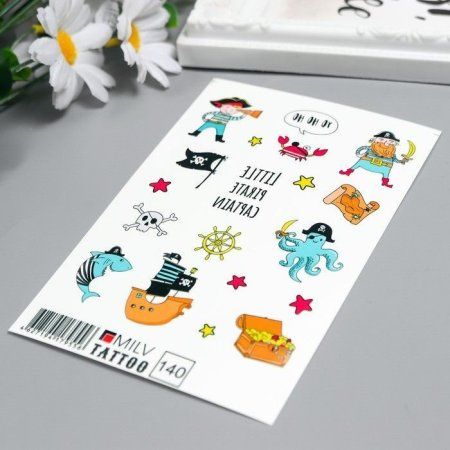 Татуировка на тело "Маленький пират" 10 x 15 см SIM-7830696