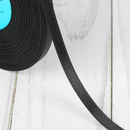 Лента атласная BLITZ 6 мм (1/4") 33 м ± 2 м №113 черный LEN-B-6-113