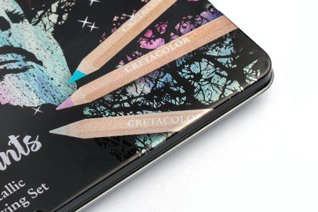 Набор цветных карандашей CRETACOLOR The Brilliants MegaColor 12 шт, увеличенные, мет.пенал CR29098