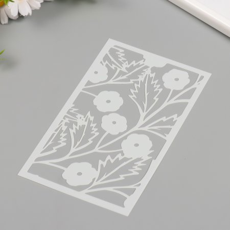 Трафарет "Маленькие цветы" 12 x 20 см, 1 шт пластиковый SIM-10249855