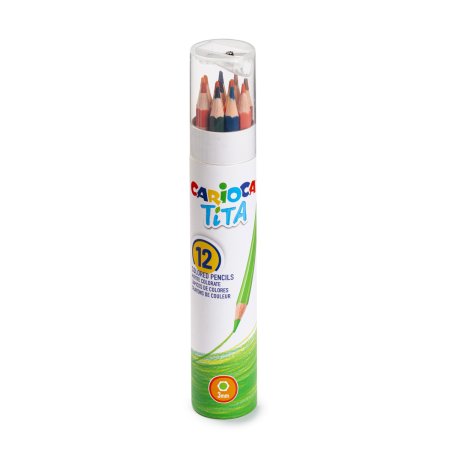 Карандаши цветные пластиковые Carioca "Tita" 12 цв заточенные 43340 43340