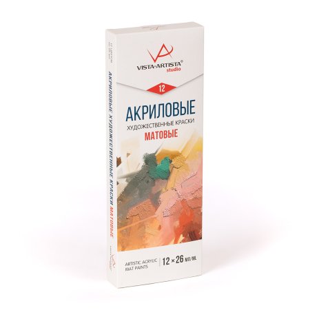 Набор акриловых красок VISTA-ARTISTA Studio 12 цв x 26 мл матовые VAAMS-1226