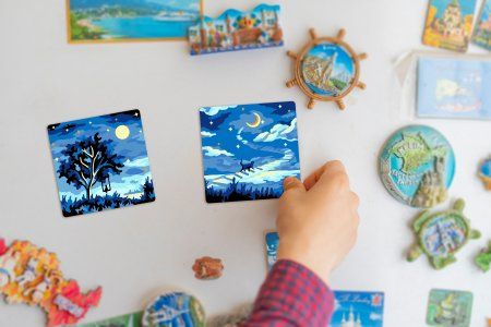 Набор для раскрашивания по номерам (на магните) ФРЕЯ 9 х 9 см "Лунная лестница" PNBM-024