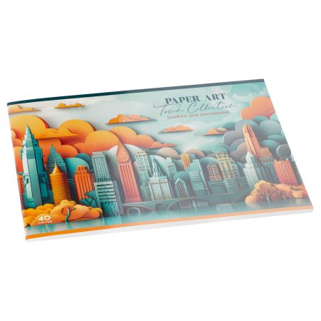 Альбом для рисования 40л. A4 BG "Paper art" на скрепке, выб. лак RE-АР4ск40_вл_08620