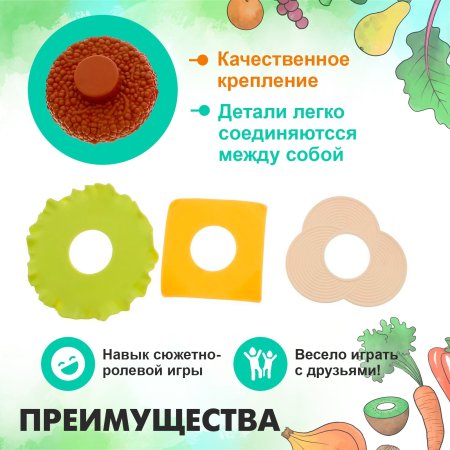 Набор продуктов "Гамбургер" пластик SIM-2621129