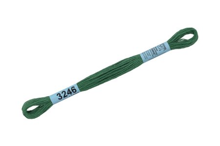 Нитки для вышивания GAMMA мулине (3173-6115) 8 м №3246 зеленый MG-3246