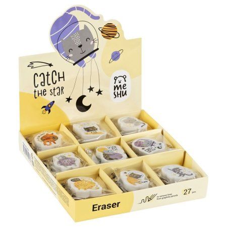 Ластик MESHU "Space Cat" фигурный 40 x 30 x 13 мм, термопластичная резина RE-MS_45592