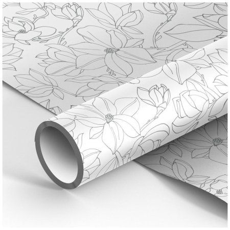 Упаковочная бумага глянцевая MESHU "Magnolias" 1л. 70 x 100 см 90г/м2 RE-М100_41092