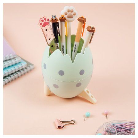 Подставка-стакан MESHU "Dino's egg" пластиковая, мятная RE-MS_46346