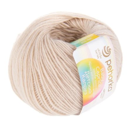 Пряжа Пехорская ПТ "Детский каприз" 50% мериносовая шерсть, 50% микрофибра 1 х 50 г 225 м №442 натуральный PEH-DET-CAP-442