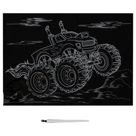 Гравюра с мультицветной основой ТРИ СОВЫ А4 "Внедорожник" RE-GA4_49943 Гравюра с мультицветной основой ТРИ СОВЫ А4 "Внедорожник" RE-GA4_49943