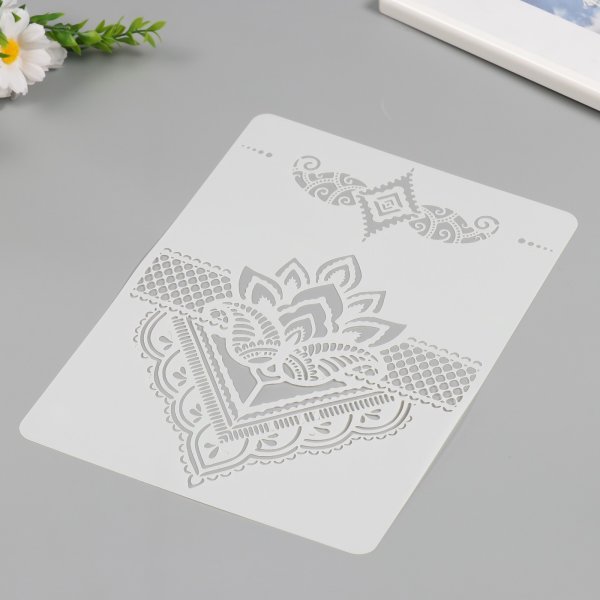 Трафарет "Лотос" 21 х 29.7 см, 1 шт пластиковый SIM-10249834