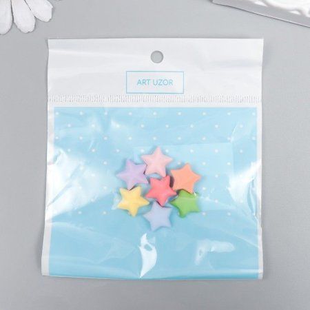 Декор для творчества пластик "Звёздочка зефирная" МИКС SIM-7706072