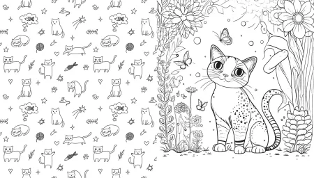 Раскраска: Я раскрашиваю замурчательных котят EKS-889203