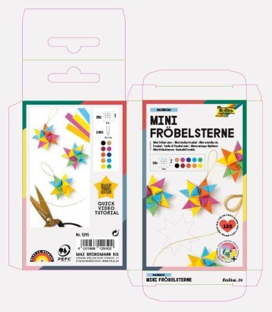 Бумага для складывания звёздочек FOLIA 130 г/м2 35 x 1 см, 100 полосок FL-1295