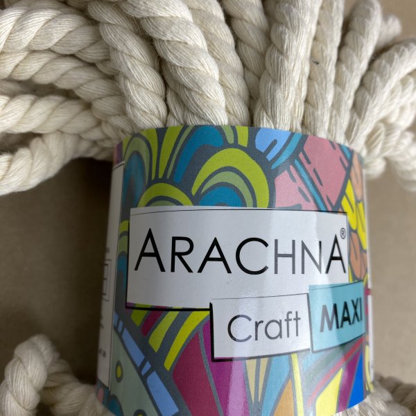 Пряжа ARACHNA Craft Maxi 90% хлопок, 10% фибра 1 х 268 г 15.24 м №01 натуральный ARA-CRA-MAX-01