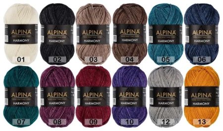 Пряжа ALPINA Tweed Lambswool 75% шерсть, 25% полиамид 1 x 50 г 150 ± 5 м