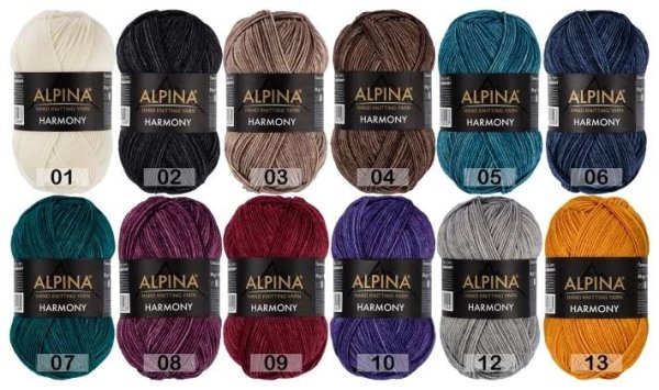 Пряжа ALPINA Tweed Lambswool 75% шерсть, 25% полиамид 1 x 50 г 150 ± 5 м