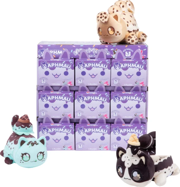 Игрушка-сюрприз Bonkers Aphmau MeeMeow Серия "Мороженое", плюшевая, 15 см UT-6027IC