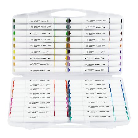 Маркеры акриловые ГАММА "Классические", 36 цв., двусторонние кисть и пуля, пластик.бокс RE-15062025_36