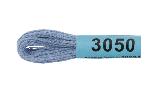 Нитки для вышивания GAMMA мулине (0820-3070) 8 м №3050 св.джинсовый MG-3050